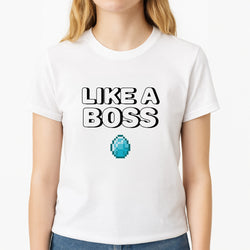 Like A Boss Unisex T-Shirt, worn by a female model