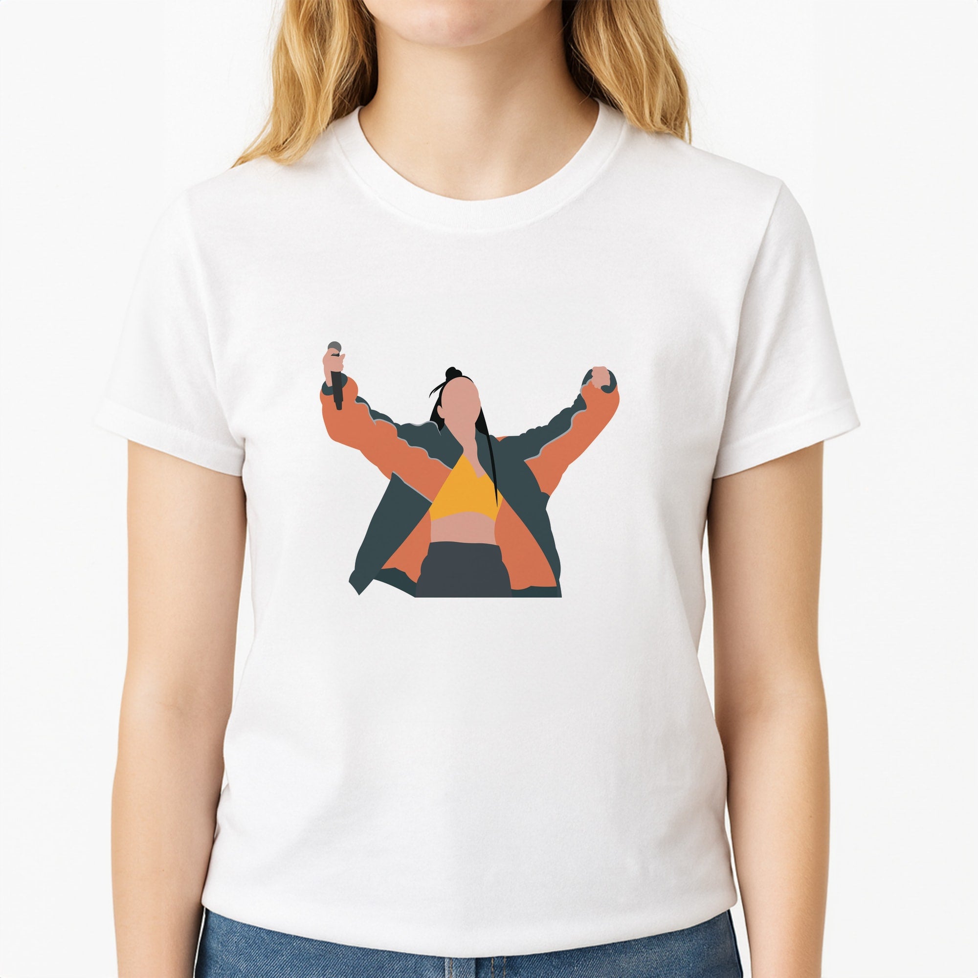 Tulisa - Unisex T-Shirt, worn by a female model