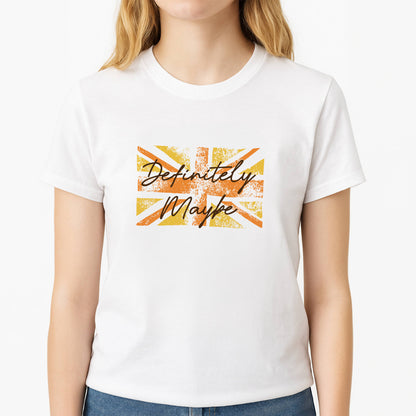 Definitely Maybe Unisex T-Shirt, worn by a female model