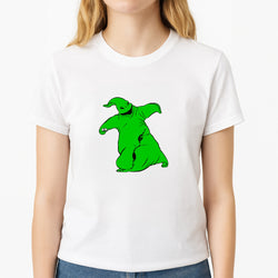 Oogie Boogie - TNBC Unisex T-Shirt, worn by a female model