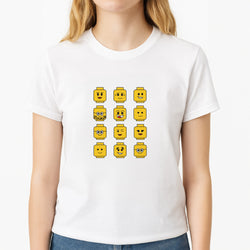 Characters - Bricks Unisex T-Shirt, worn by a female model