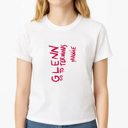 Message For Glenn - TWD Unisex T-Shirt, worn by a female model