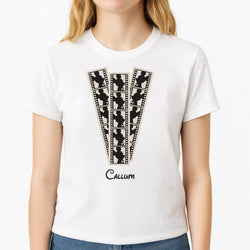 Micky Mouse - Personalised Fairytale Unisex T-Shirt, worn by a female model