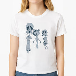 Cor Outline Unisex T-Shirt, worn by a female model