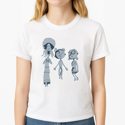 Cor Outline Unisex T-Shirt, worn by a female model