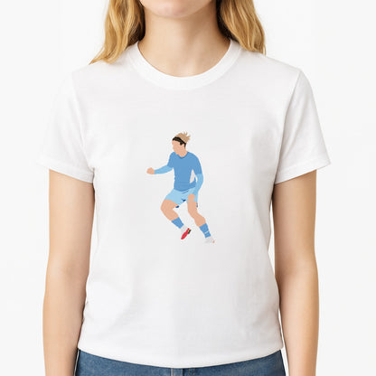 Jack Grealish - Football Unisex T-Shirt, worn by a female model