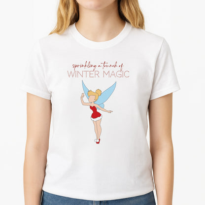 Winter Magic Unisex T-Shirt, worn by a female model