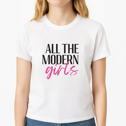 All The Modern Girls - Festival Unisex T-Shirt, worn by a female model
