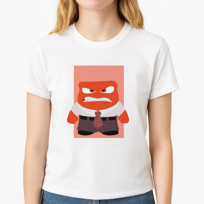 Anger - Inside Out Unisex T-Shirt, worn by a female model