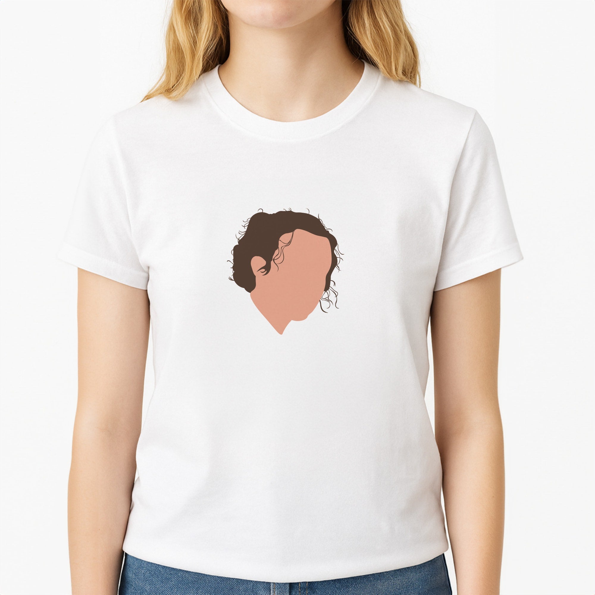 Unisex T-Shirt, worn by a female model
