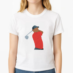Tiger - Golf Unisex T-Shirt, worn by a female model