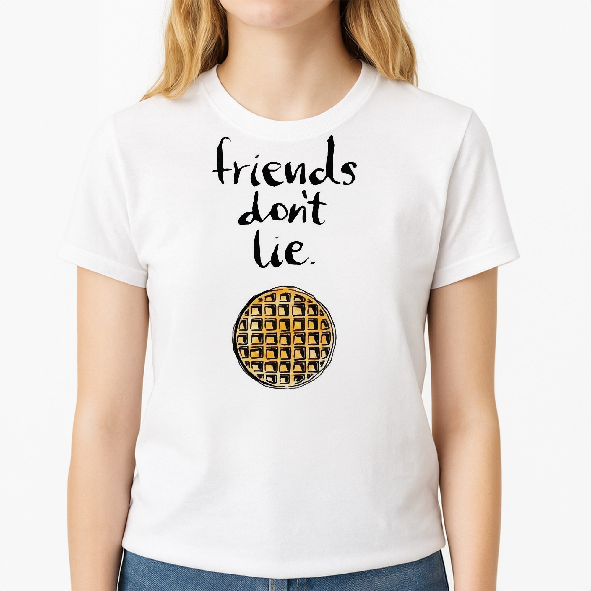 Friends Don't Lie Waffle T-Shirt