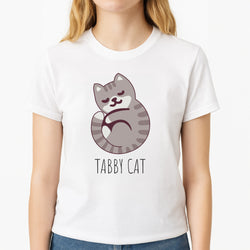 Tabby Cat - Cats Unisex T-Shirt, worn by a female model