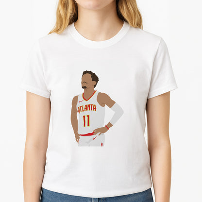 Young - Basketball Unisex T-Shirt, worn by a female model