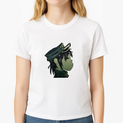 Green 2d Unisex T-Shirt, worn by a female model