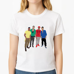 Members Purple Unisex T-Shirt, worn by a female model
