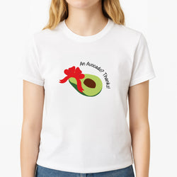 An Avocado? Thanks! - Memes Unisex T-Shirt, worn by a female model