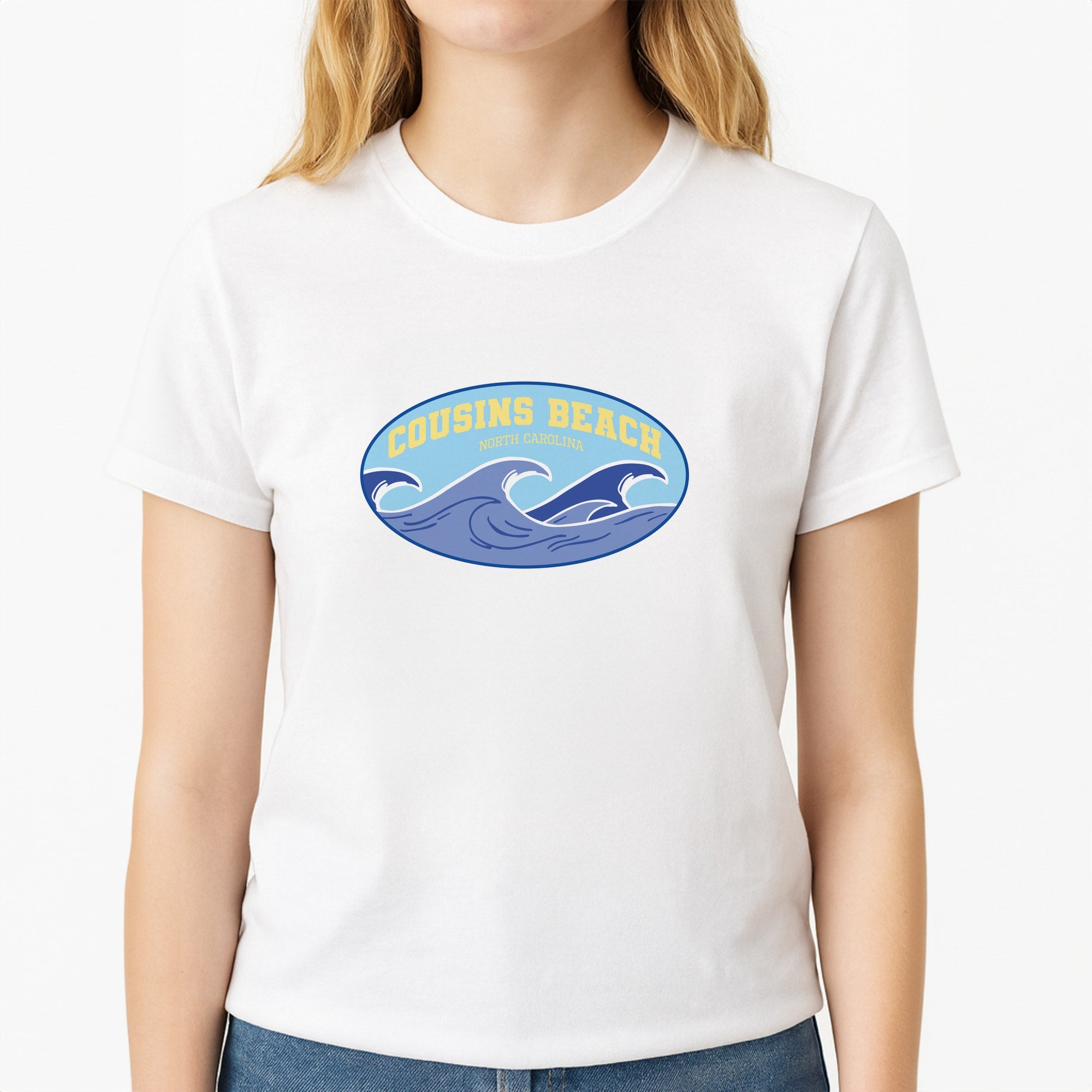 Wave - TSITP Unisex T-Shirt, worn by a female model