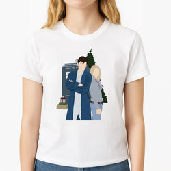Rose And The Doctor Unisex T-Shirt, worn by a female model