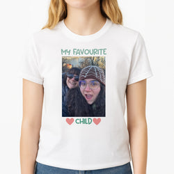 My Favourite Child - Personalised Mother's Day Unisex T-Shirt, worn by a female model