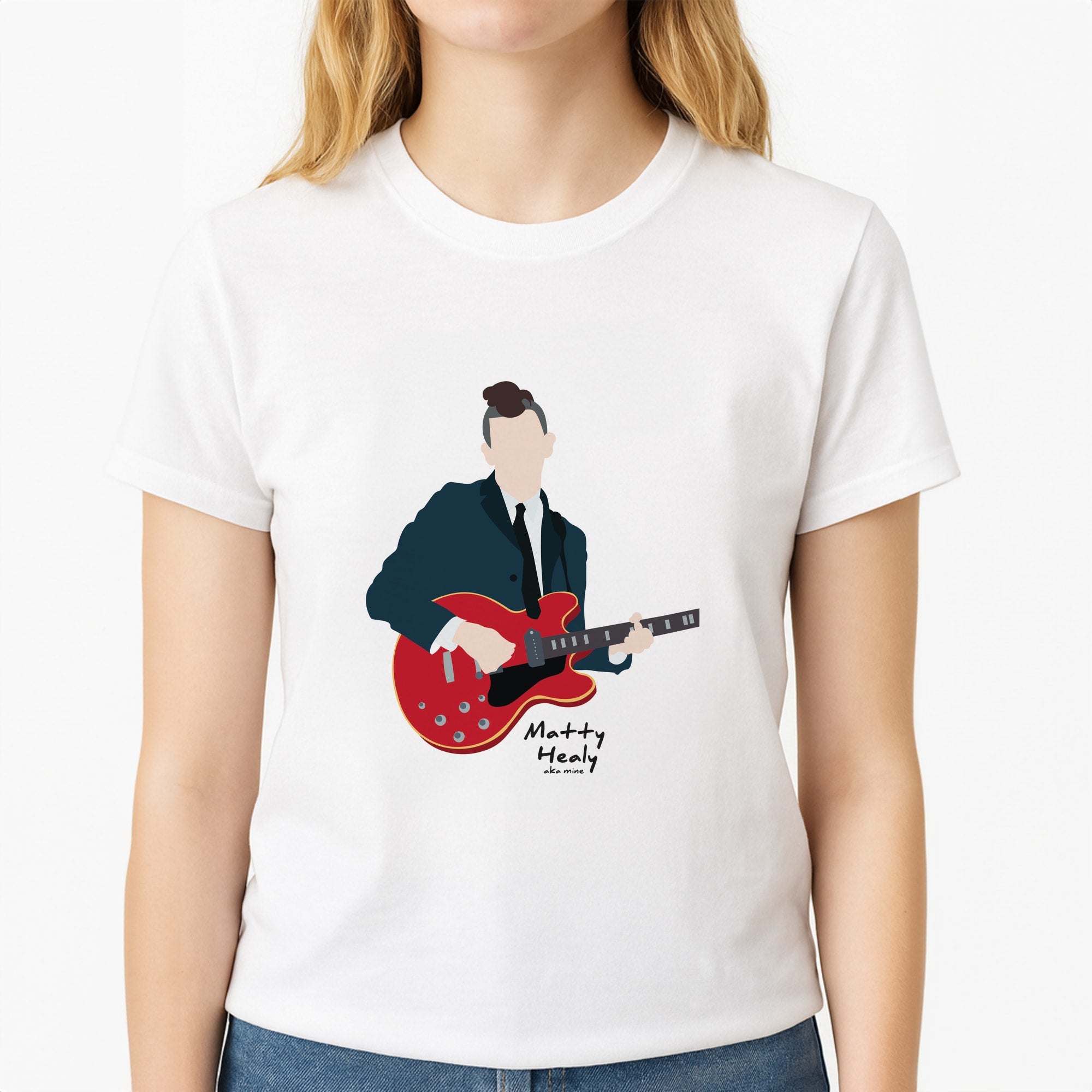 Matt Healy - The 1975 Unisex T-Shirt, worn by a female model