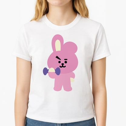 Cooky 21 - K Pop Unisex T-Shirt, worn by a female model