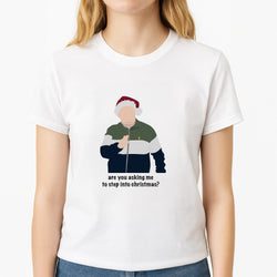 Are You Asking Me To Step Into Christmas - Gavin And Stacey Unisex T-Shirt, worn by a female model