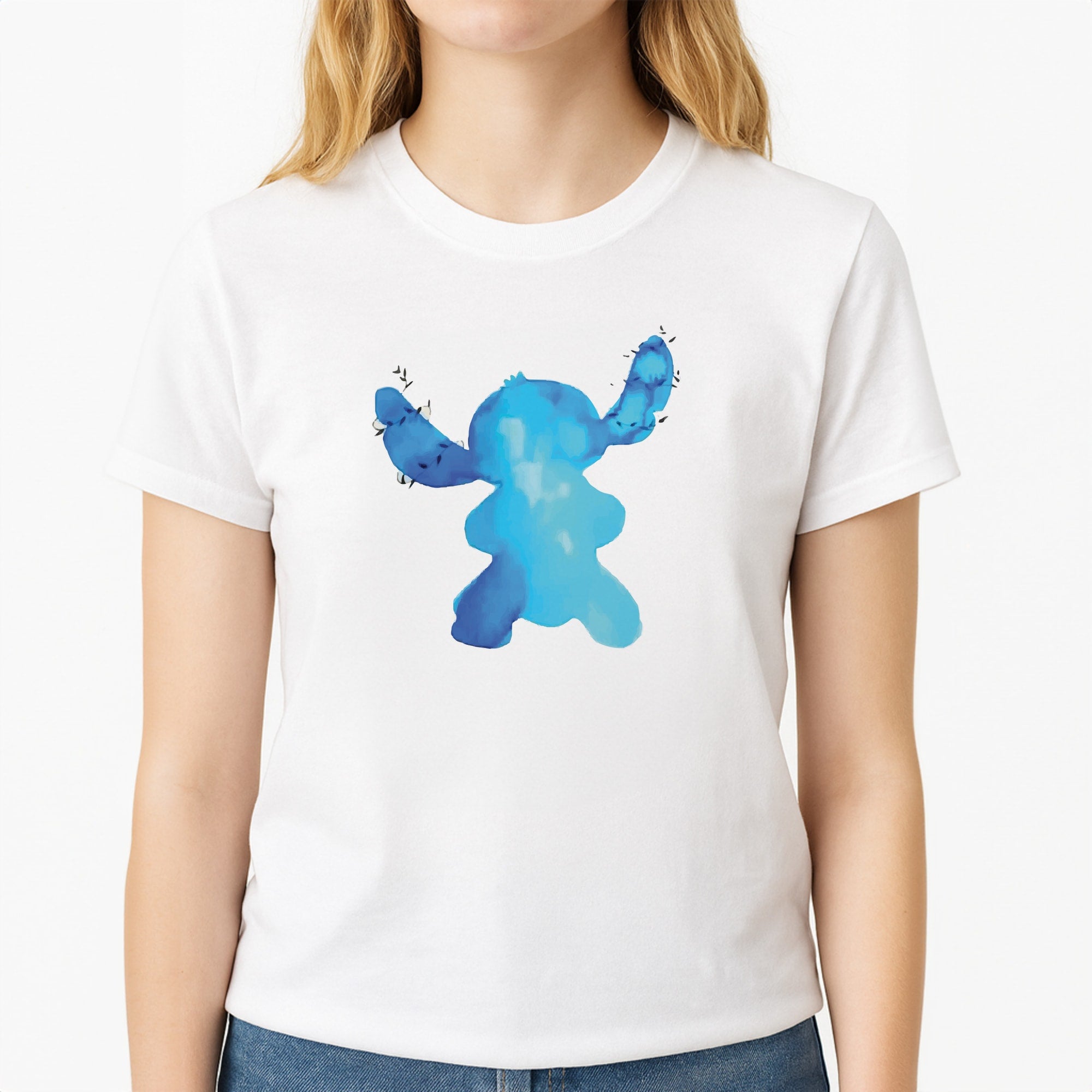 Watercolour Blue Alien Disney T-Shirt