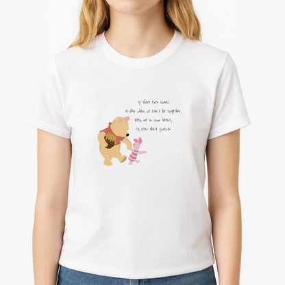 I'll Stay There Forever - Winnie Unisex T-Shirt, worn by a female model
