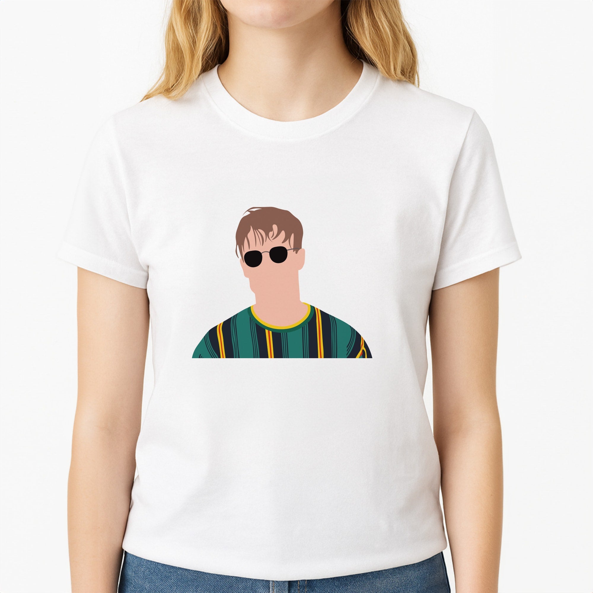 Glasses - Fender Unisex T-Shirt, worn by a female model