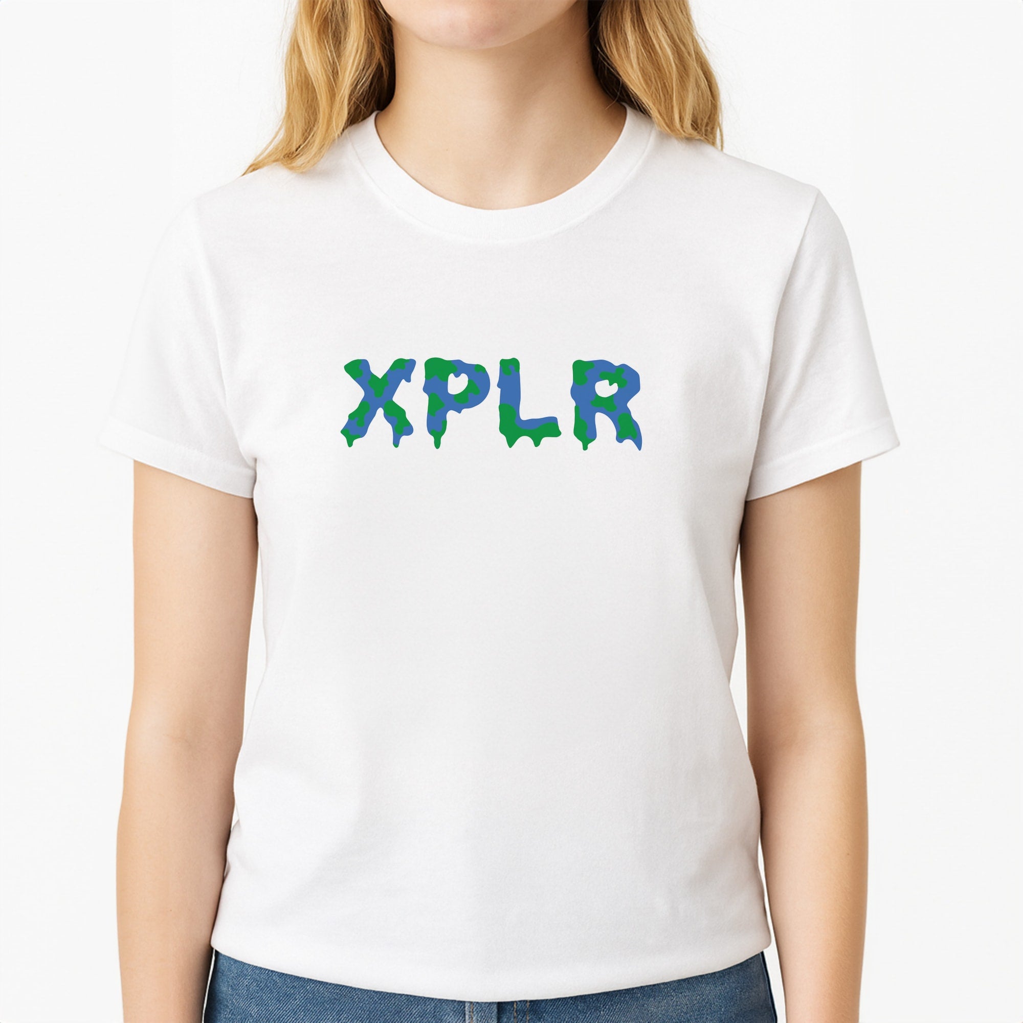 XPLR - S & C Unisex T-Shirt, worn by a female model