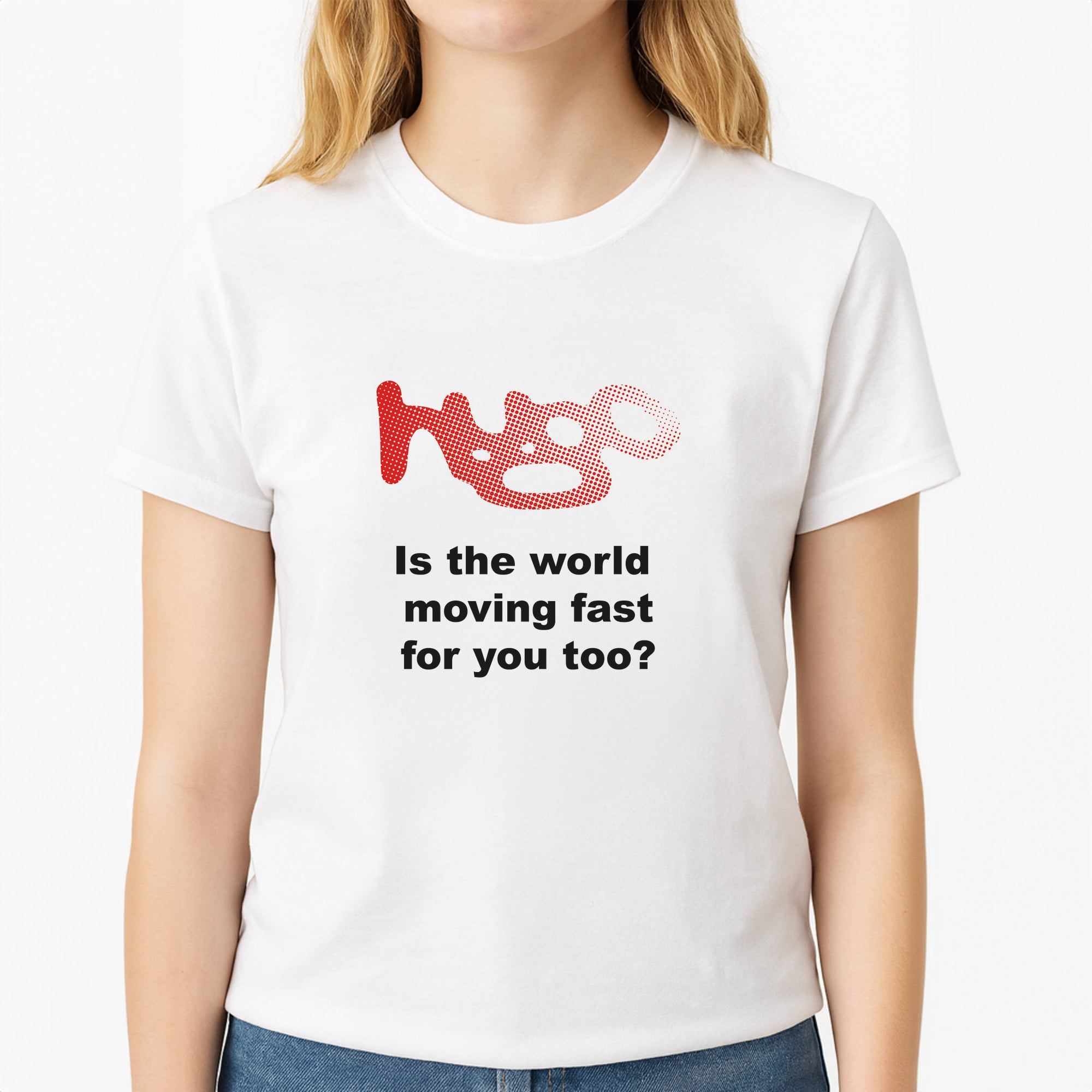Pink Hugo - Unisex T-Shirt, worn by a female model