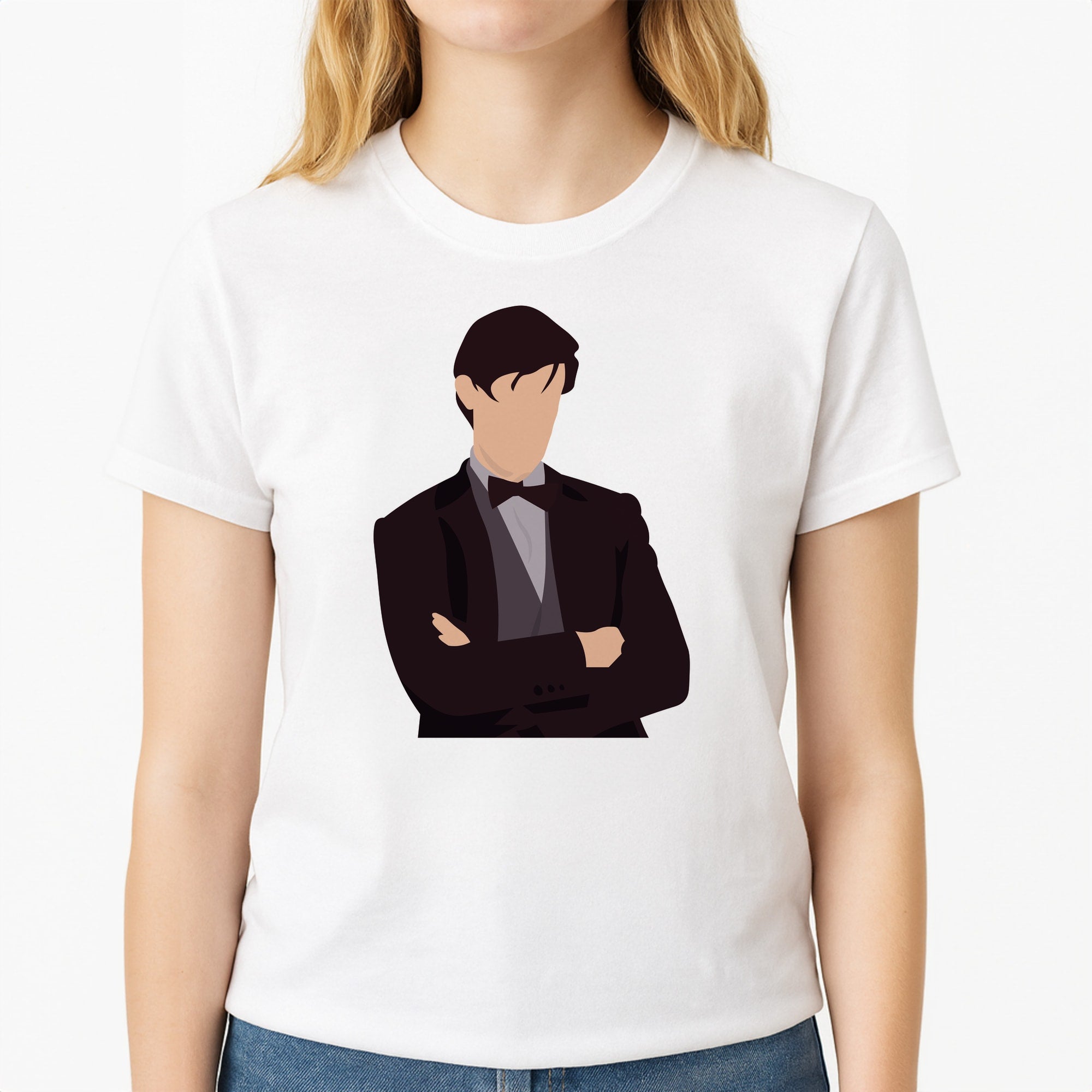 Matt Smith Unisex T-Shirt, worn by a female model