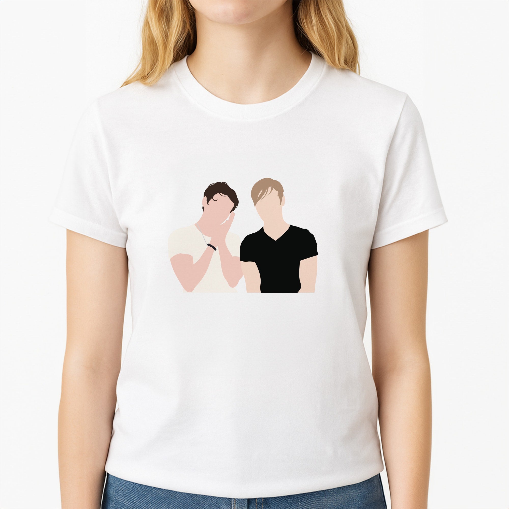 Selfie - S & C Unisex T-Shirt, worn by a female model