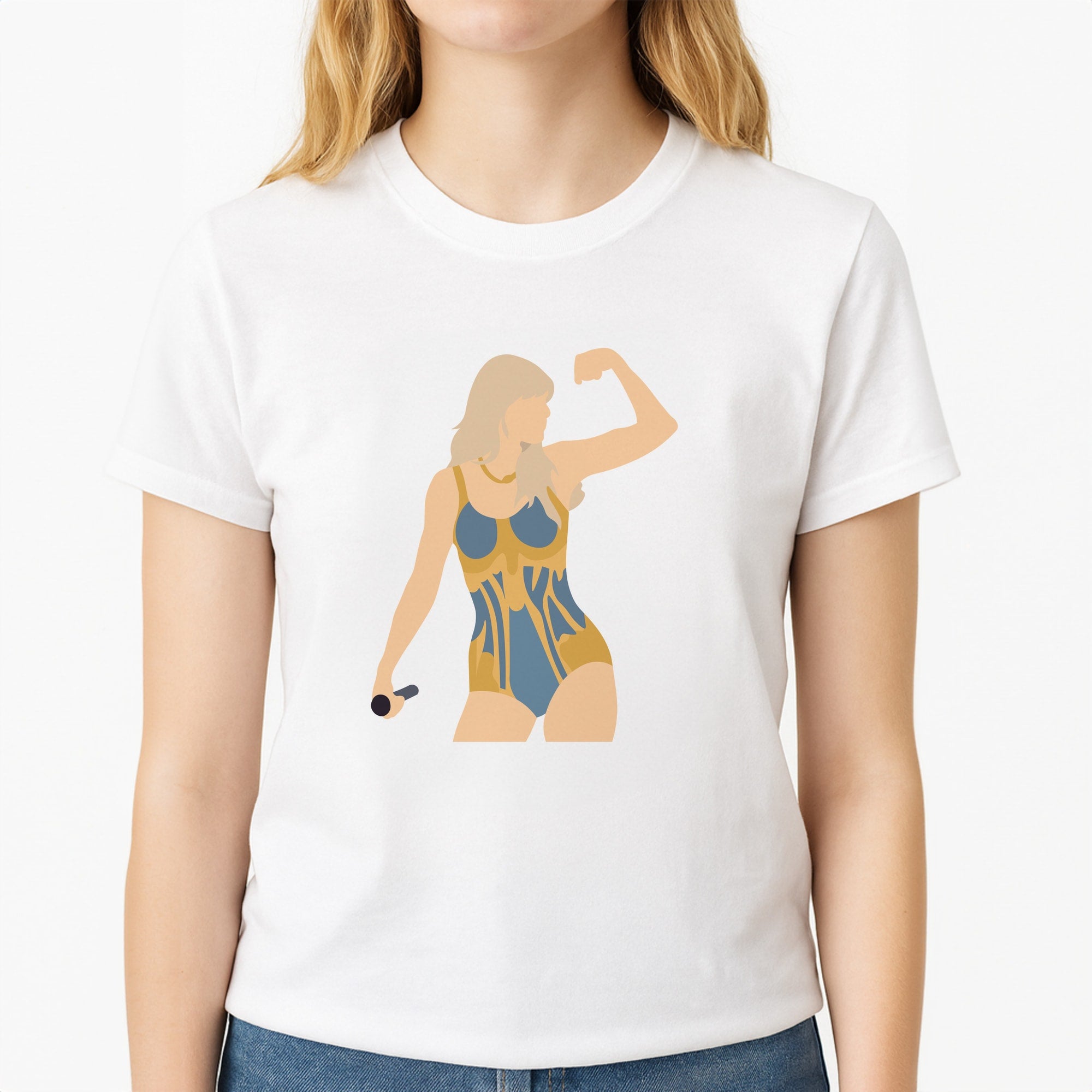 The Man - Taylor Unisex T-Shirt, worn by a female model
