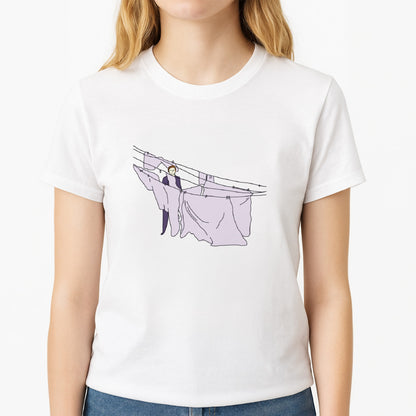 Washing - Myers Unisex T-Shirt, worn by a female model