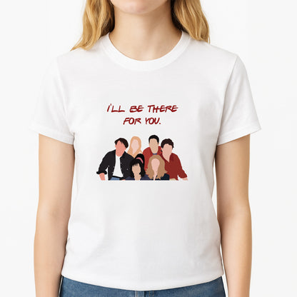I'll Be There For You Cast Unisex T-Shirt, worn by a female model