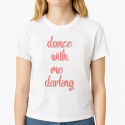 Dance With Me Darling - Fender Unisex T-Shirt, worn by a female model