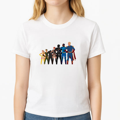 The Seven Unisex T-Shirt, worn by a female model