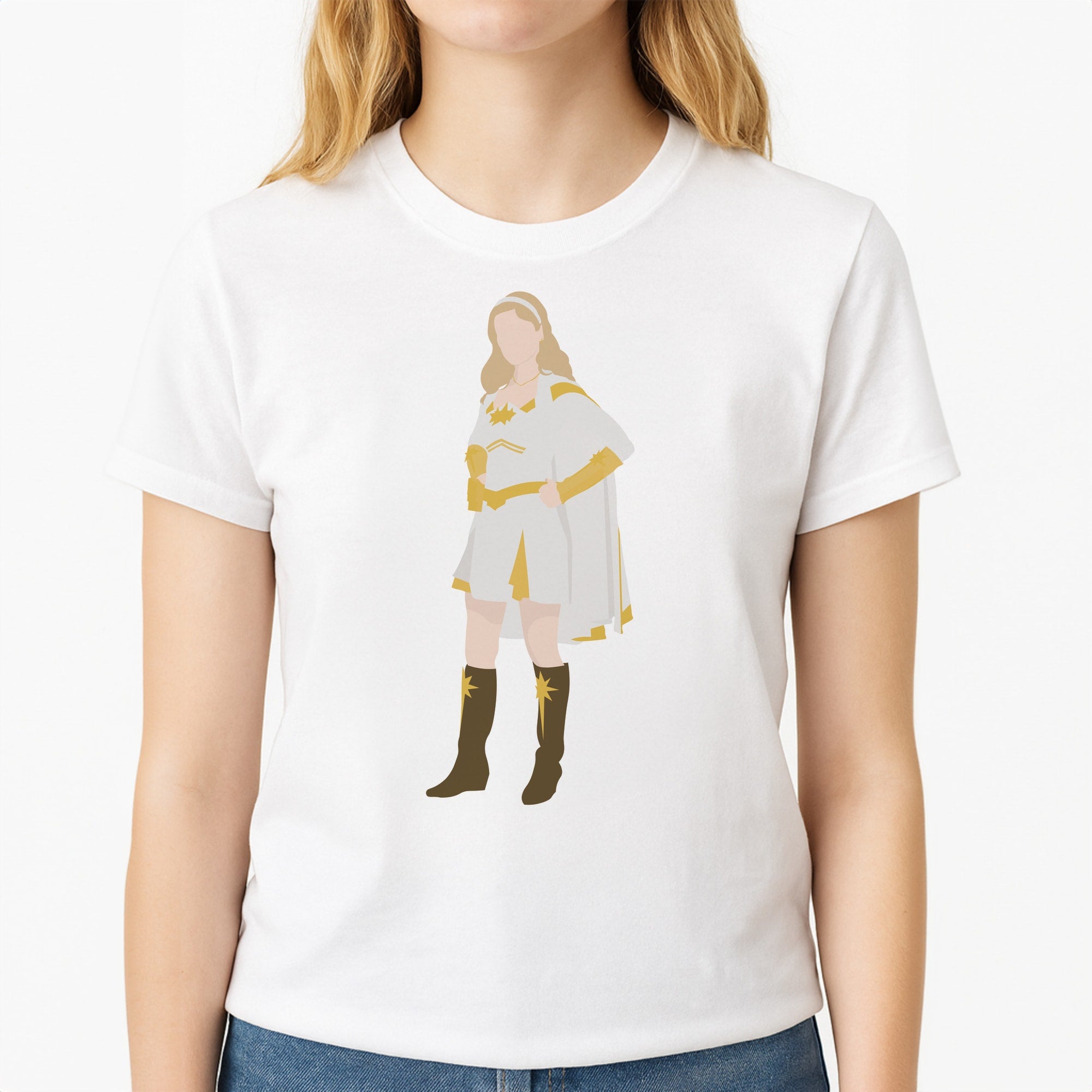 Starlight Unisex T-Shirt, worn by a female model