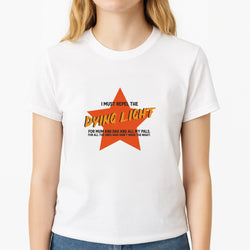 I Must Repel The Dying Light - Fender Unisex T-Shirt, worn by a female model