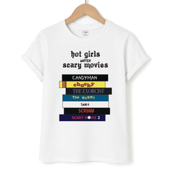 Hot Girls Watch Scary Movies Unisex T-Shirt
