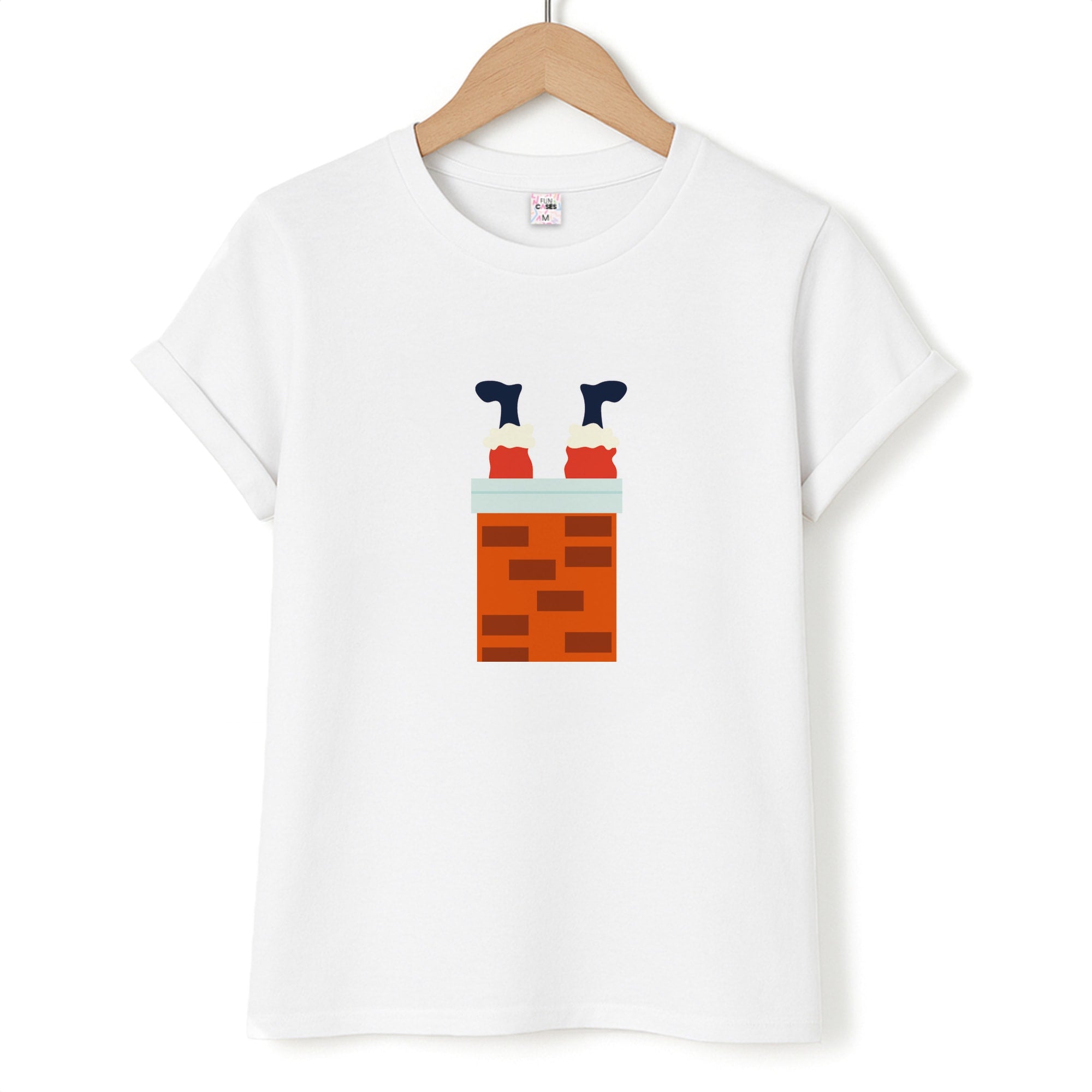 Santa Stuck In A Chimney - Christmas Unisex T-Shirt