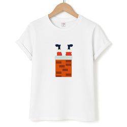 Santa Stuck In A Chimney - Christmas Unisex T-Shirt