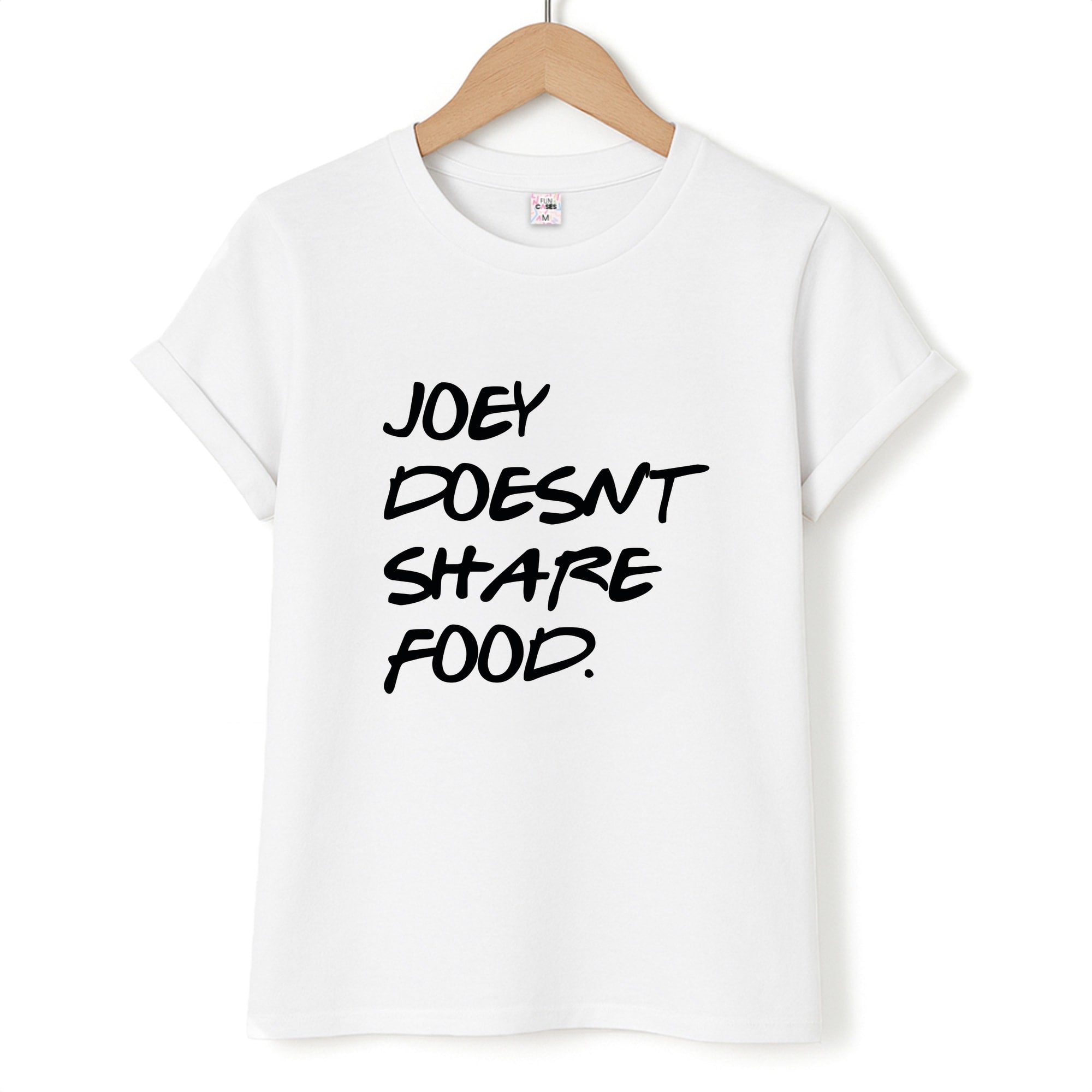 Joey Doesn't Share Food, Black T-Shirt