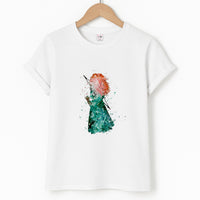 Watercolour Princess Merida Brave Fairytale T-Shirt