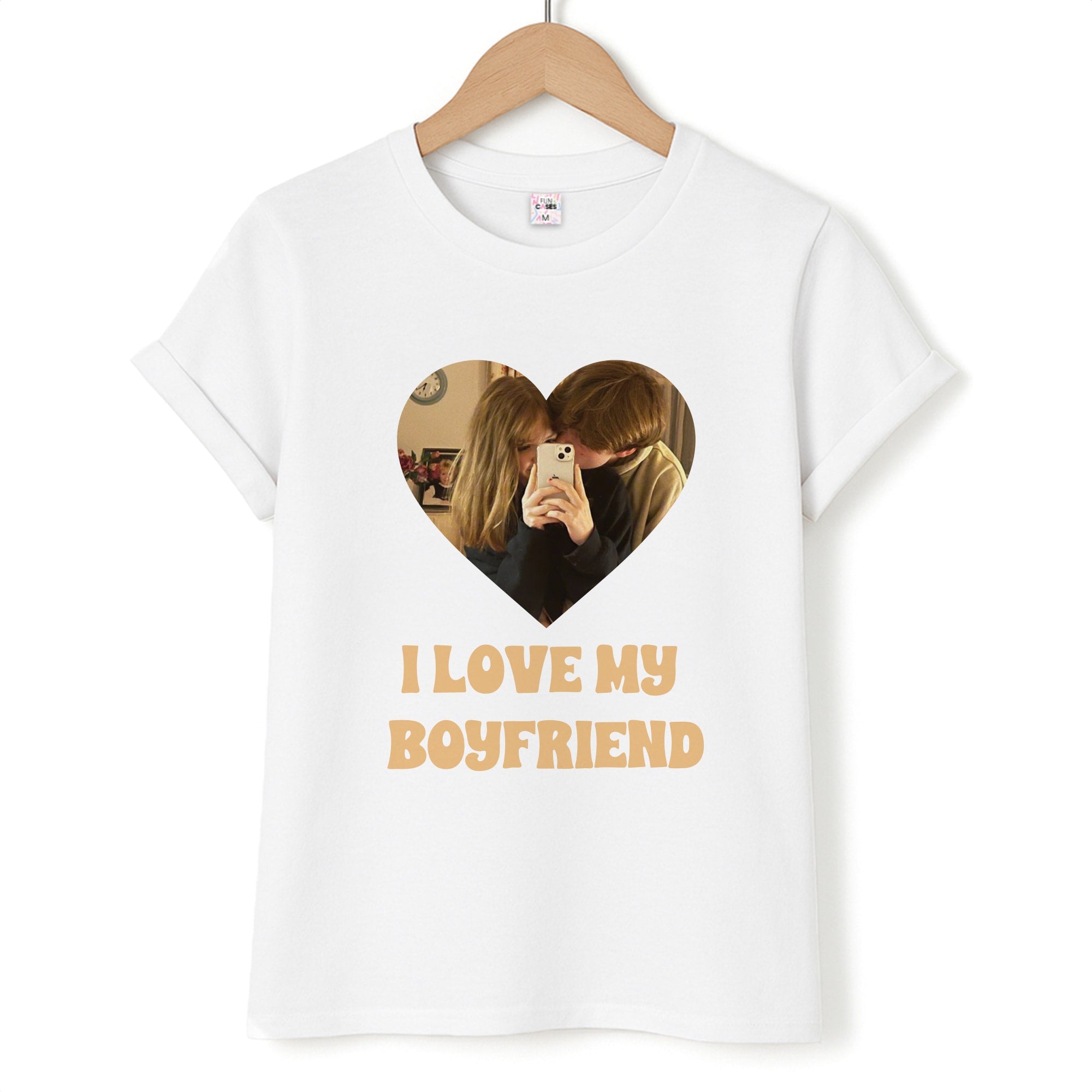 I Love My Boyfriend - Personalised Couples T-Shirt