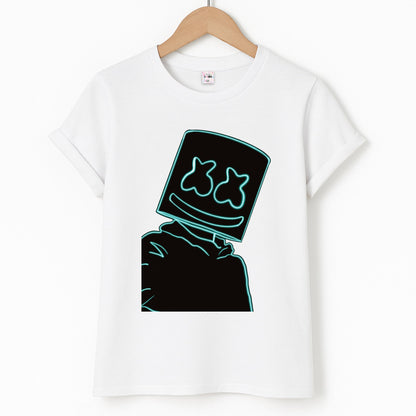 Black White Helmet DJ Neon Unisex T-Shirt