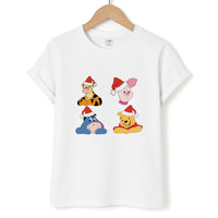 Bear, Tiger, Donkey and Pig Pattern Christmas T-Shirt
