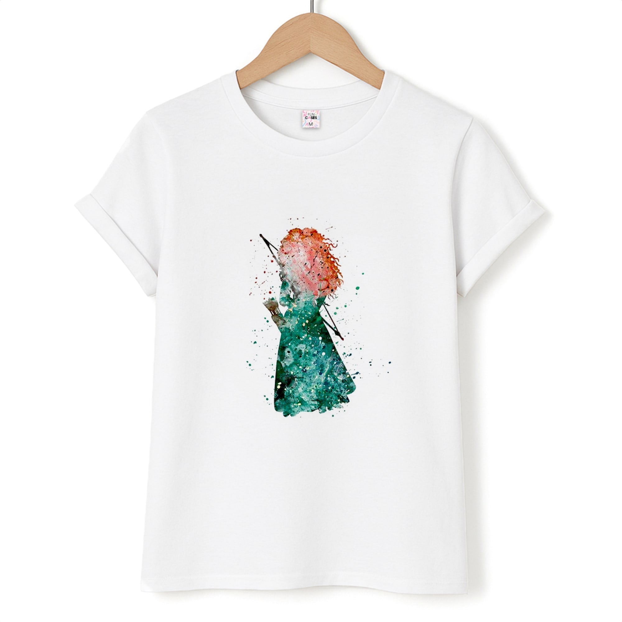 Watercolour Princess Merida Brave Fairytale Unisex T-Shirt